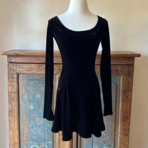 Vintage Betsey Johnson Black Velvet Dress